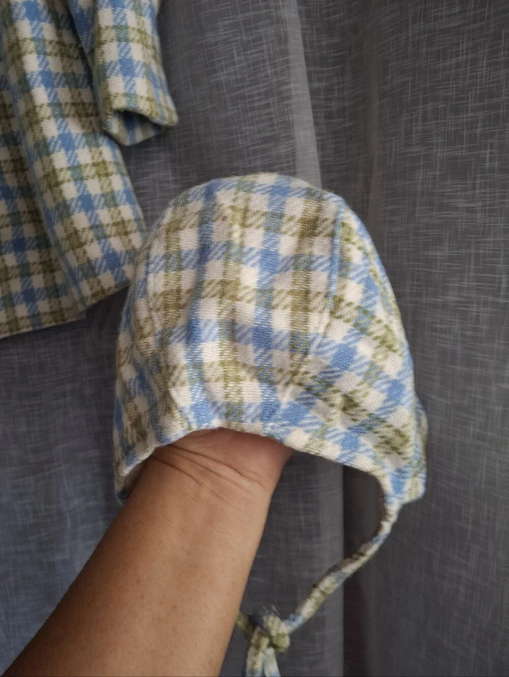 Vintage 50s Kute Kiddies Childrens Plaid Coat & Matching Bonnet Union Made 2/3t
